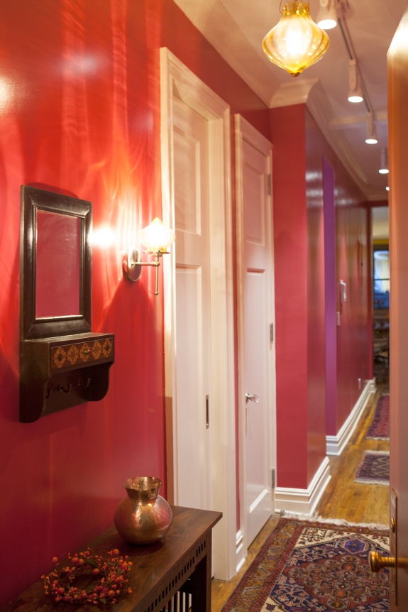 Glossy Red Paint sets expectations as we enter.